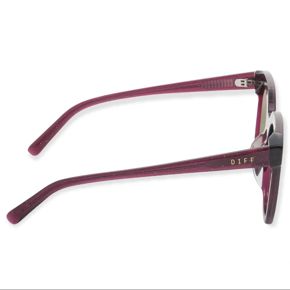 DIFF Gia Sunglasses Festive Umbria Frame Cherry Blossom Mirror Lens NWT